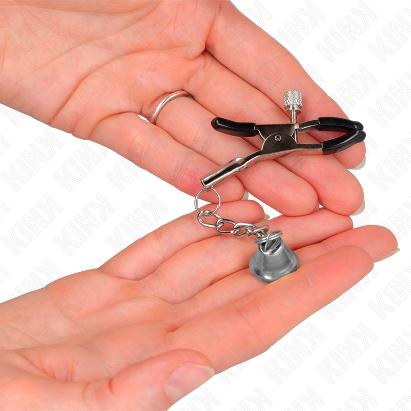 KINK - SILVER BELL PENDANT NIPPLE CLAMPS 6 CM - 2