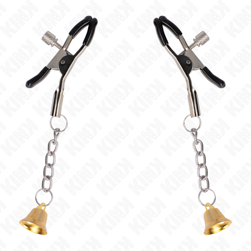 KINK - GOLD BELL PENDANT NIPPLE CLAMPS 6 CM - 4