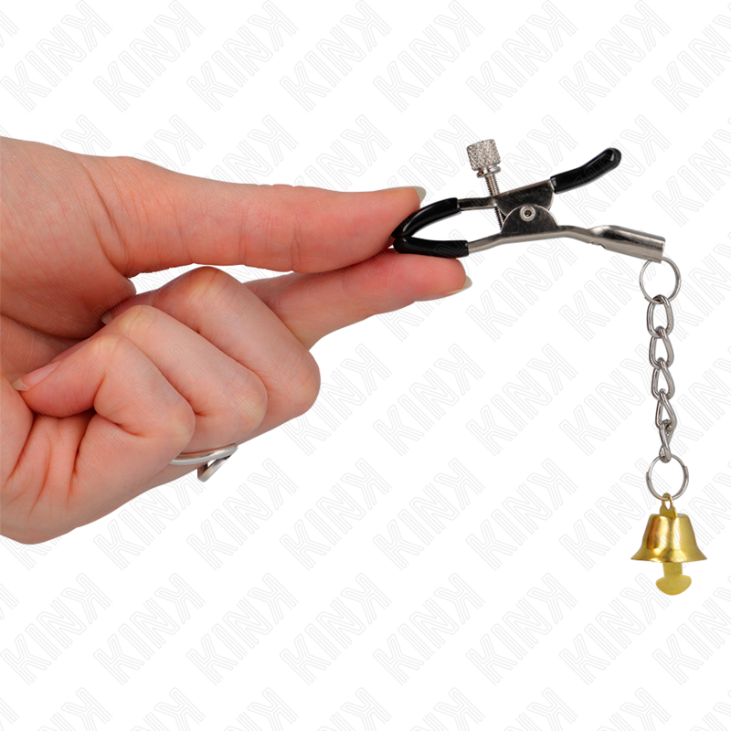 KINK - GOLD BELL PENDANT NIPPLE CLAMPS 6 CM - 1