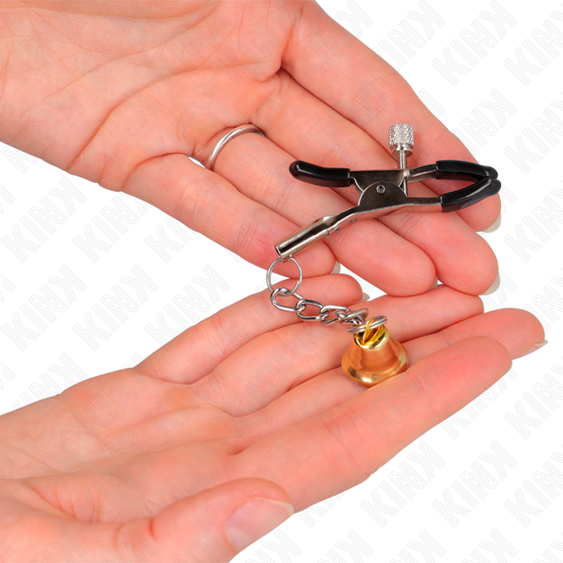 KINK - GOLD BELL PENDANT NIPPLE CLAMPS 6 CM - 2