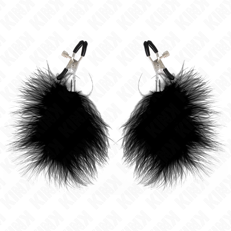KINK - FEATHER NIPPLE CLAMP BLACK 7 CM - 3