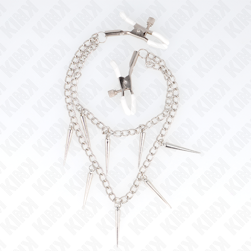 KINK - NIPPLE CLAMPS WITH SPIKES CHAINS 30 CM - 2