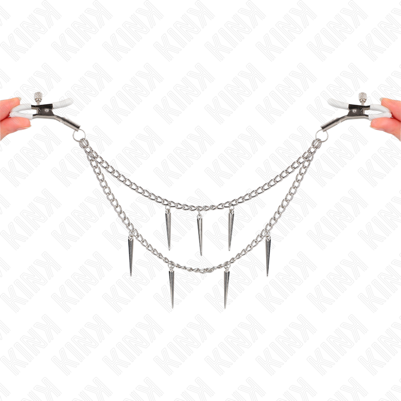 KINK - NIPPLE CLAMPS WITH SPIKES CHAINS 30 CM - 4