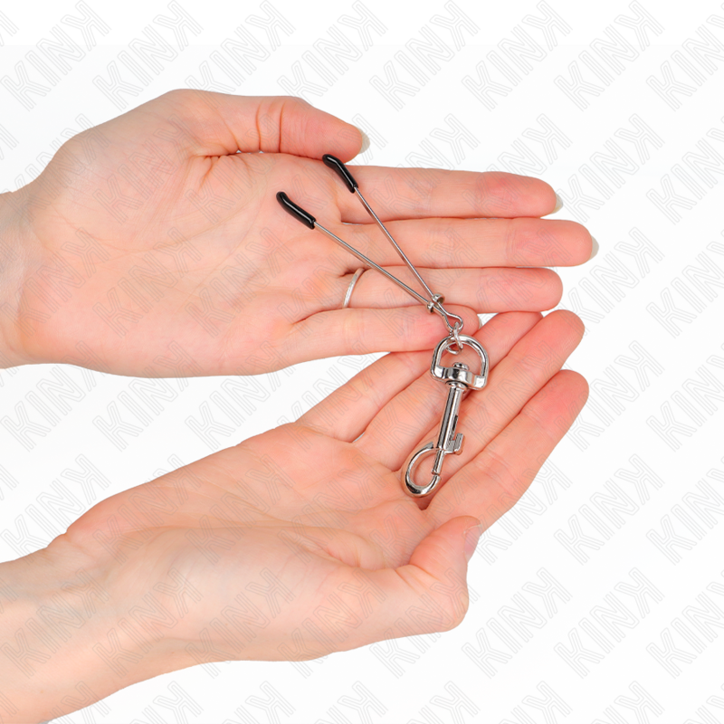 KINK - THIN HOOK NIPPLE CLAMP SILVER 7 CM - 2