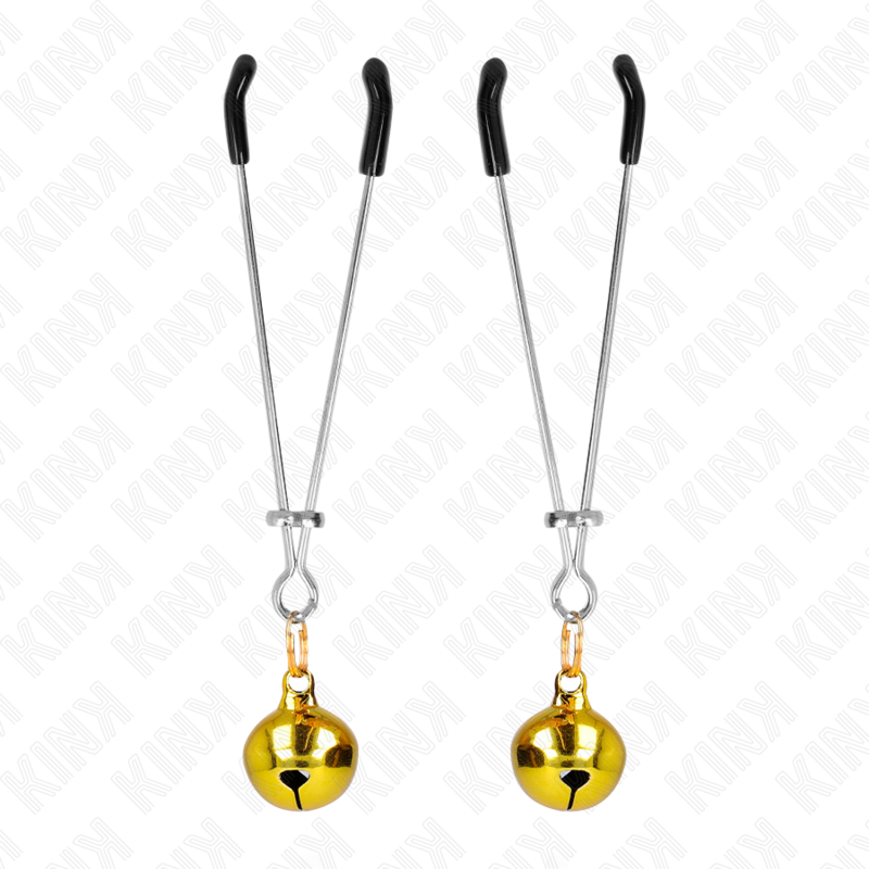 KINK - THIN BELL NIPPLE CLAMPS GOLD 7 CM - 2