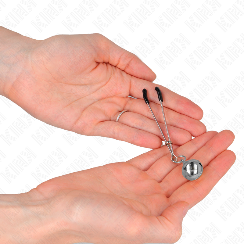 KINK - PINCES À TÉTONS FINES CLOCHES ARGENTÉES 7 CM