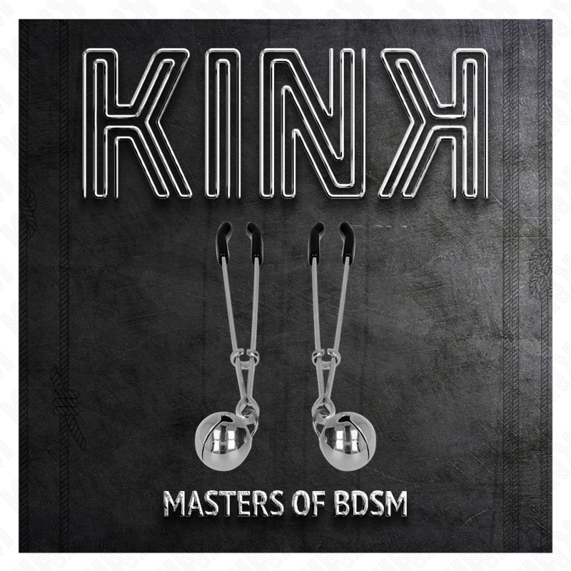 KINK - PINCES À TÉTONS FINES CLOCHES ARGENTÉES 7 CM