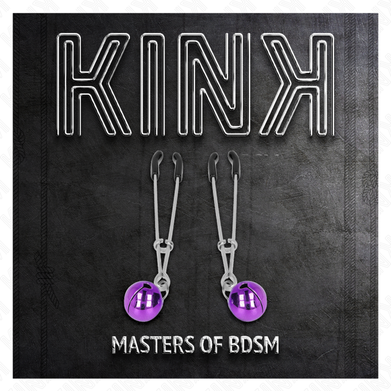 KINK - THIN BELL NIPPLE CLAMPS PURPLE 7 CM - 2