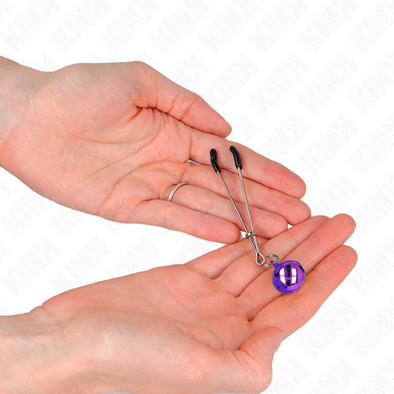 KINK - THIN BELL NIPPLE CLAMPS PURPLE 7 CM - 3