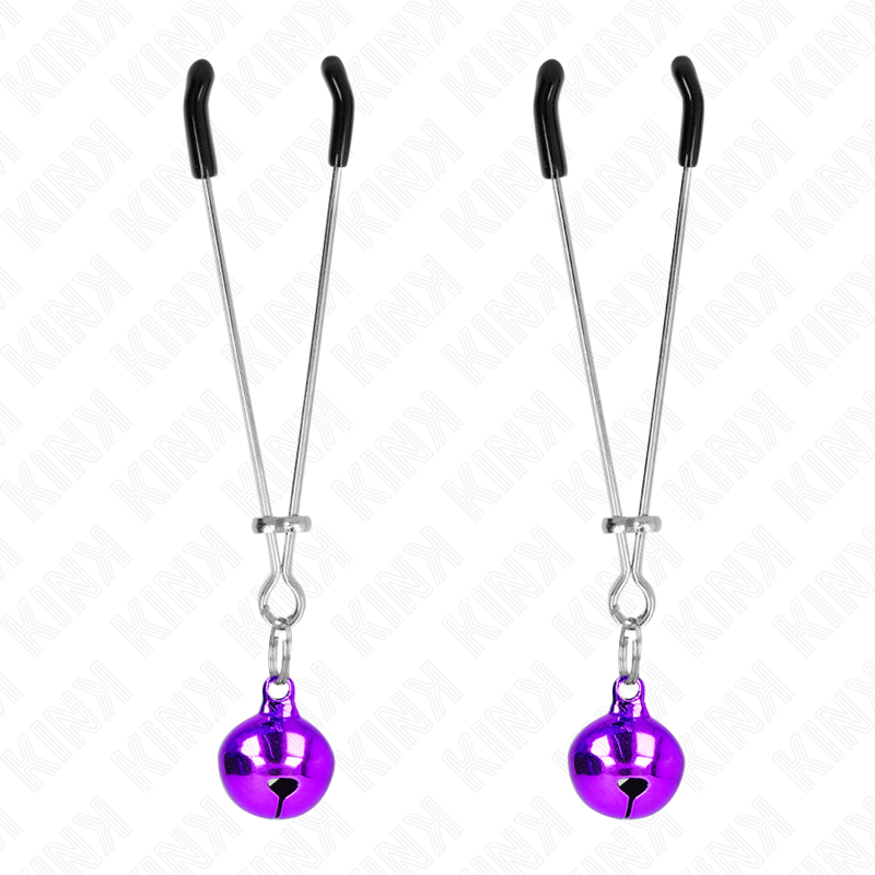 KINK - THIN BELL NIPPLE CLAMPS PURPLE 7 CM - 4