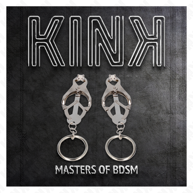 KINK - SILVER JAPANESE CLOVER O-RING NIPPLE CLAMPS