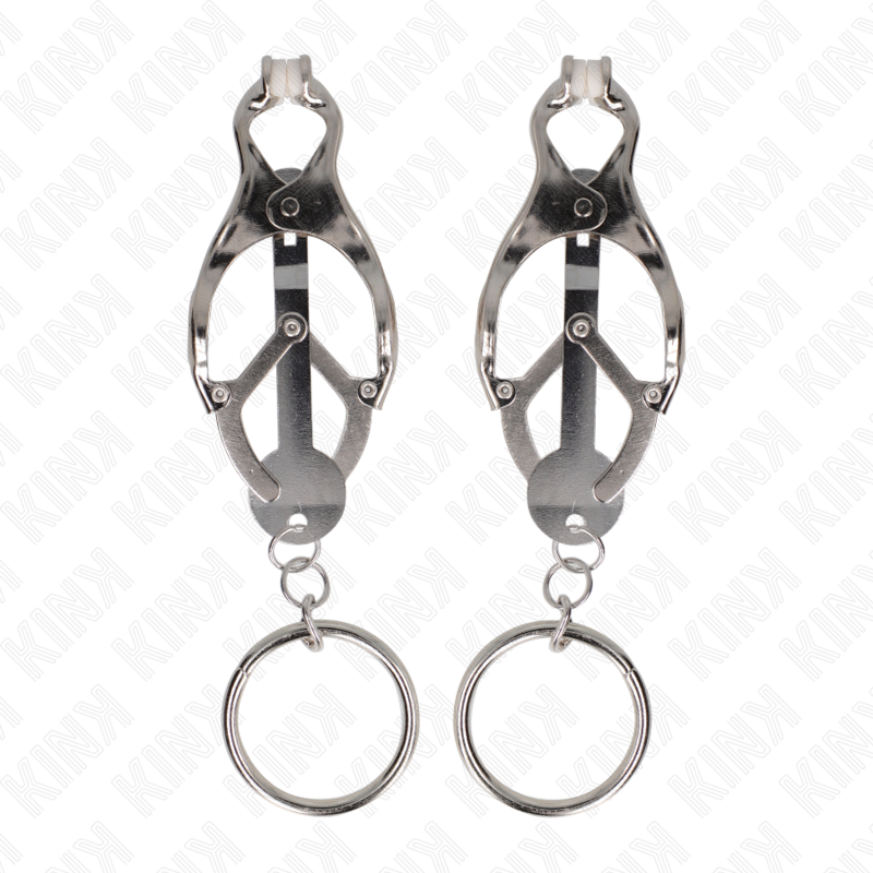 KINK - SILVER JAPANESE CLOVER O-RING NIPPLE CLAMPS