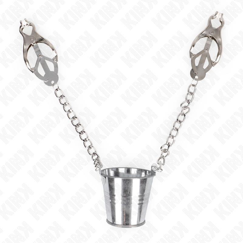 KINK - NIPPLE CLAMPS WITH A BUCKET SILVER - 4