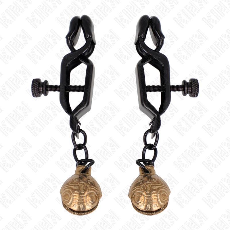 KINK - BELL JAW STYLE NIPPLE CLAMPS BLACK 7 CM - 3