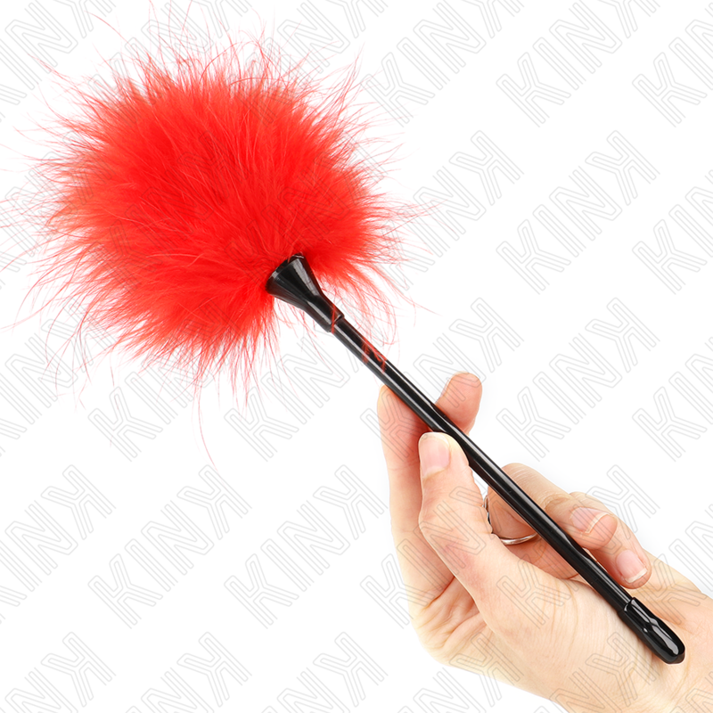 KINK - RED TICKLE FEATHERS USED FOR THE BONDAGE KIT 27 CM - 4