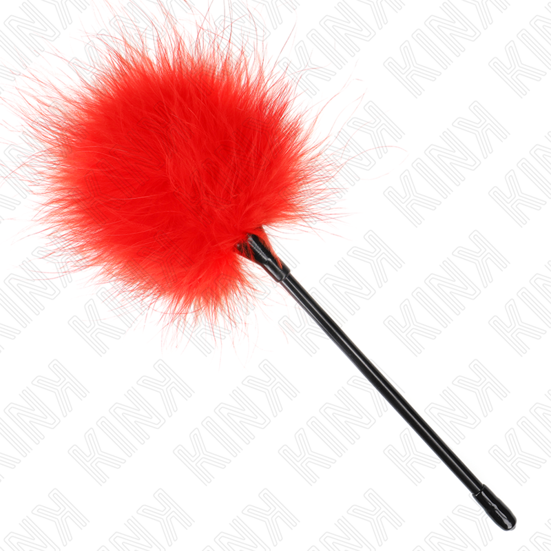KINK - RED TICKLE FEATHERS USED FOR BONDAGE KIT 27CM