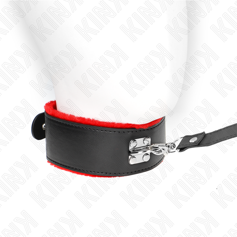KINK - NECKLACE WITH BELT 116 CM WITH RED LEATHER STRAP ADJUSTABLE 40-48 CM X 6 CM - 3