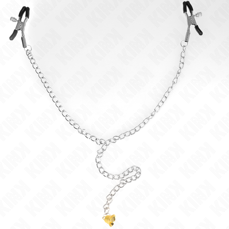 KINK - CHAIN NIPPLE CLAMPS WITH HORN PENDANT 30 CM - 2