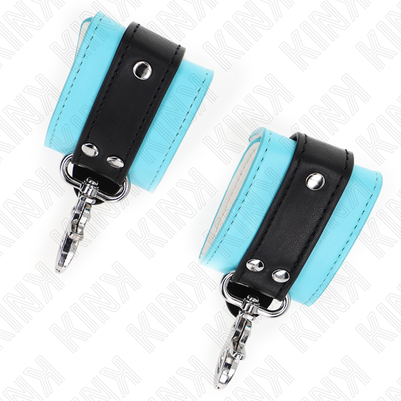 KINK - PREMIUM LOCKABLE WRIST RESTRAINTS BLACK / BLUE ADJUSTABLE 21-28 CM X 5.5 CM - 2