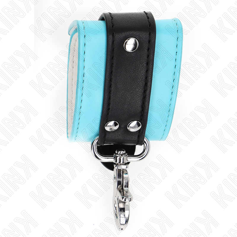 KINK - PREMIUM LOCKABLE WRIST RESTRAINTS BLACK / BLUE ADJUSTABLE 21-28 CM X 5.5 CM - 4