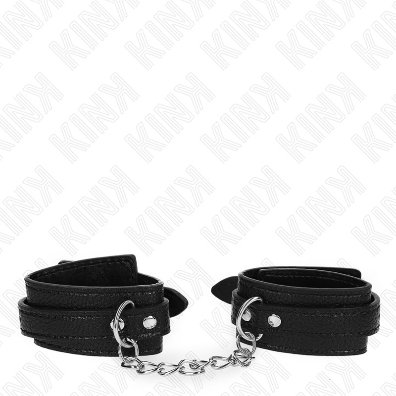 KINK - SNAKE PATTERN WRIST RESTRAINTS BLACK ADJUSTABLE 20-28 CM X 5.4 CM - 2