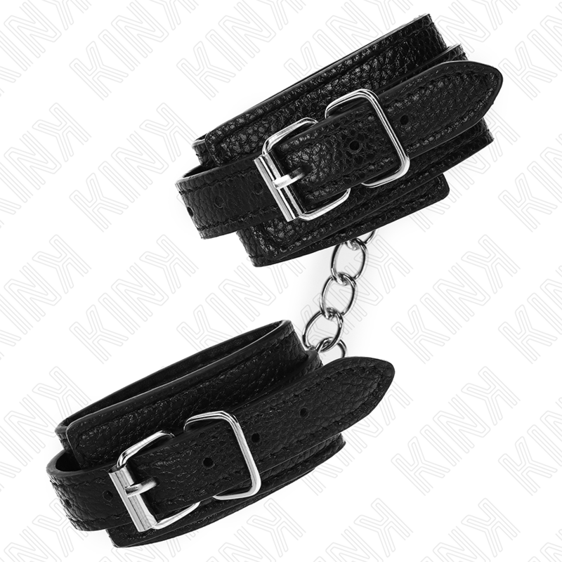 KINK - SNAKE PATTERN WRIST RESTRAINTS BLACK ADJUSTABLE 20-28 CM X 5.4 CM - 4