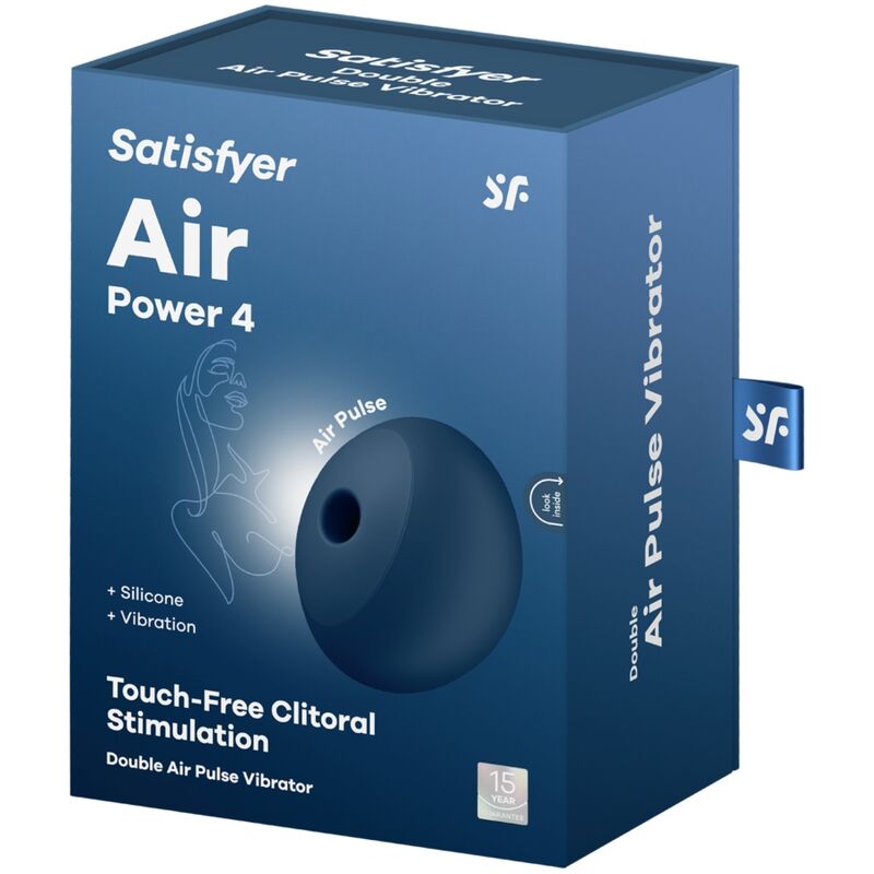 SATISFYER - AIR POWER 4 STIMULATOR & VIBRATOR 12 VIBRATIONS BLUE - 10