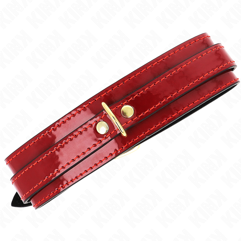 KINK - WINE RED ADJUSTABLE NECKLACE WITH GOLDEN DETAILS 29-42.5 CM X 4 CM - 5