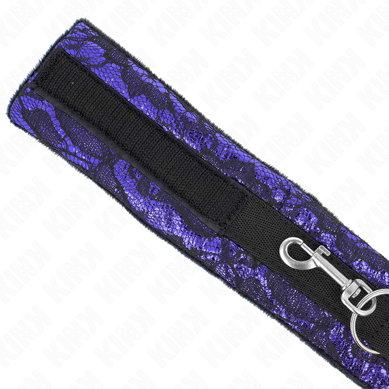 KINK - SHORT VELVET LACE NECKLACE WITH BELT 105 CM WITH NYLON TRIM 44 X 5.5 CM - 2