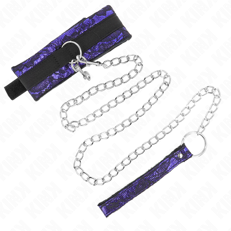 KINK - SHORT VELVET LACE NECKLACE WITH BELT 105 CM WITH NYLON TRIM 44 X 5.5 CM - 5