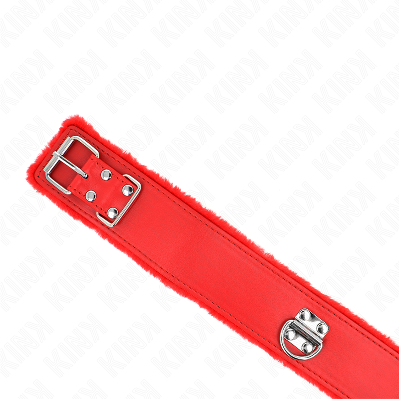 KINK - NECKLACE WITH LEASH 116 CM WITH SILVER STUDS MODEL 4 RED ADJUSTABLE 40-48 CM X 6 CM - 5