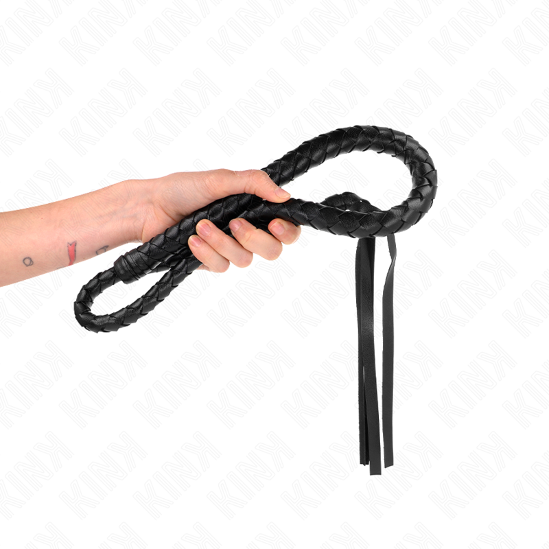 KINK - FOUET LONG AVEC PERLES 110 CM
