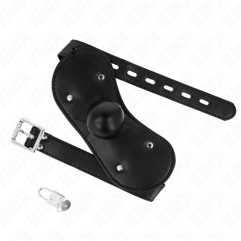 KINK - BALL GAG MOUTH MASK WITH LOCK ADJUSTABLE 42-60 CM - 2