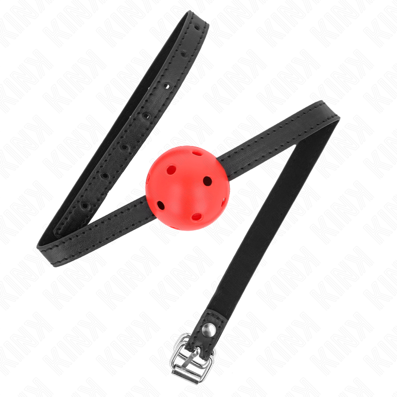 KINK - SIMPLICITY RED BREATHABLE 4.5 CM BALL GAG 62 x 1.5 CM - 1
