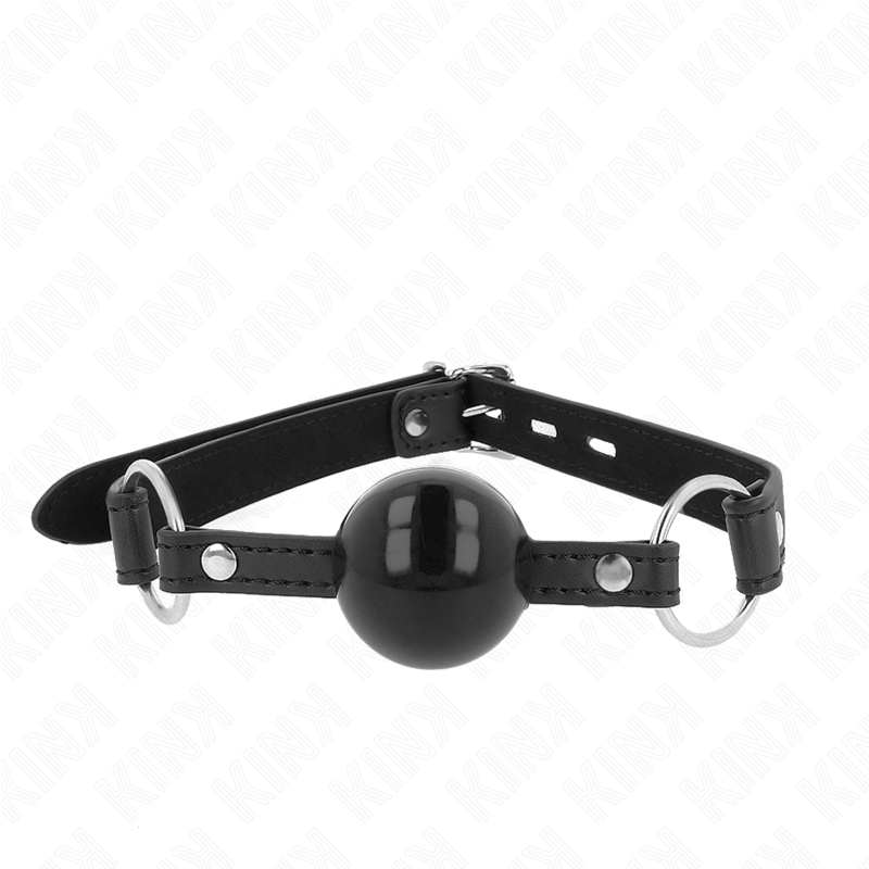 KINK - TPE BALL 4 CM GAG WITH BLACK LOCK 60 x 2 CM - 1