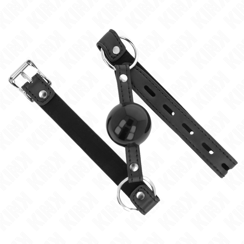 KINK - TPE BALL 4 CM GAG WITH BLACK LOCK 60 x 2 CM - 2
