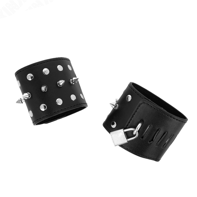 KINK - PUNK WRIST RESTRAINTS WITH SPIKES 25 X 6 CM - 2