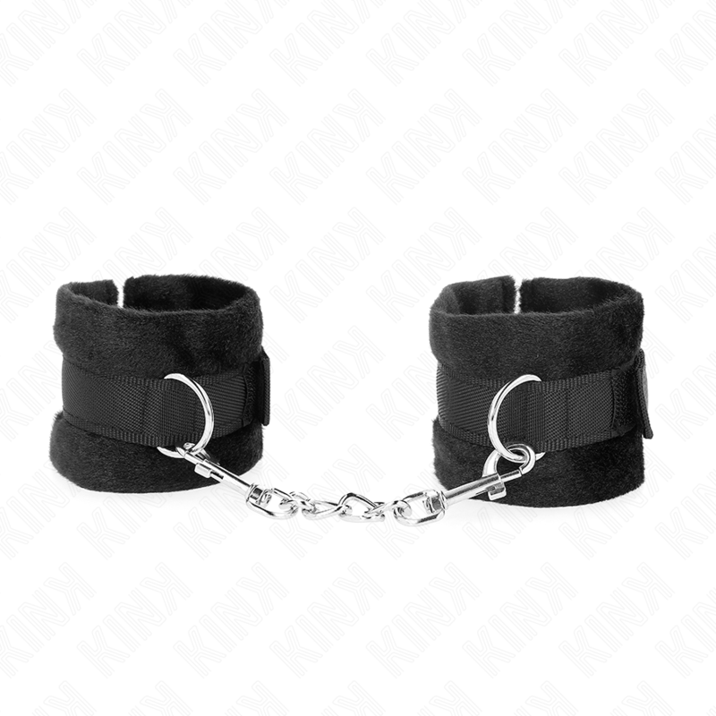 KINK - BEGINNER FUR HAND CUFFS BLACK 30 X 7 CM - 3