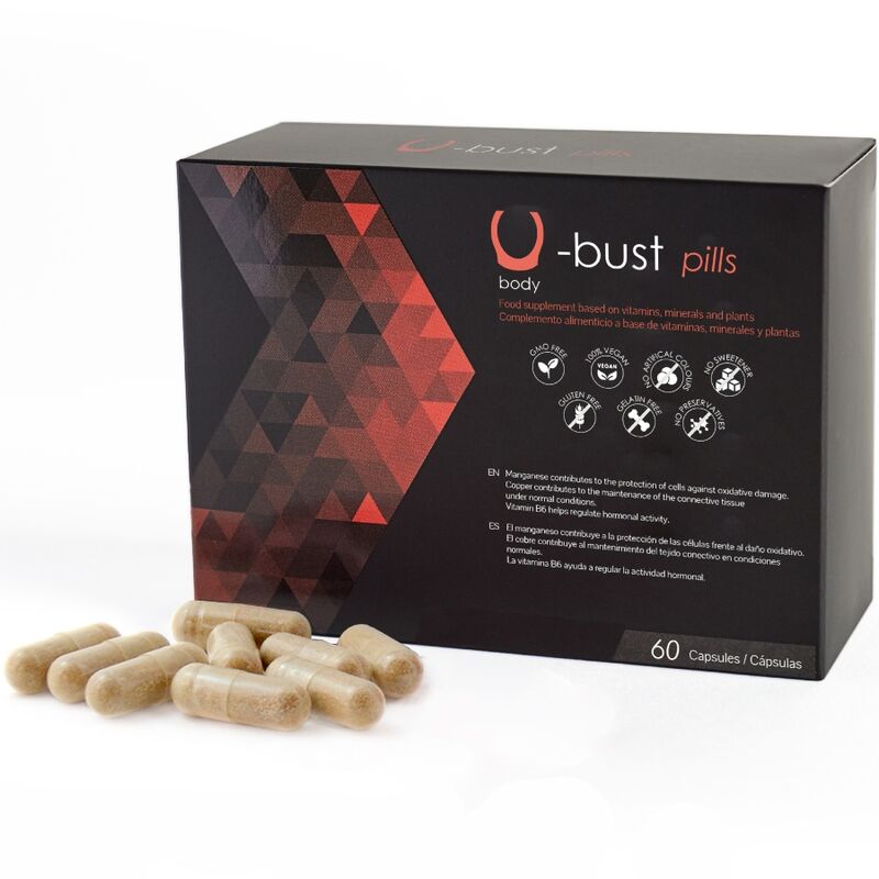 500 COSMETICI - CAPSULE PER L'INGROSSO DEL SENO U-BUST - 60 CAPSULE