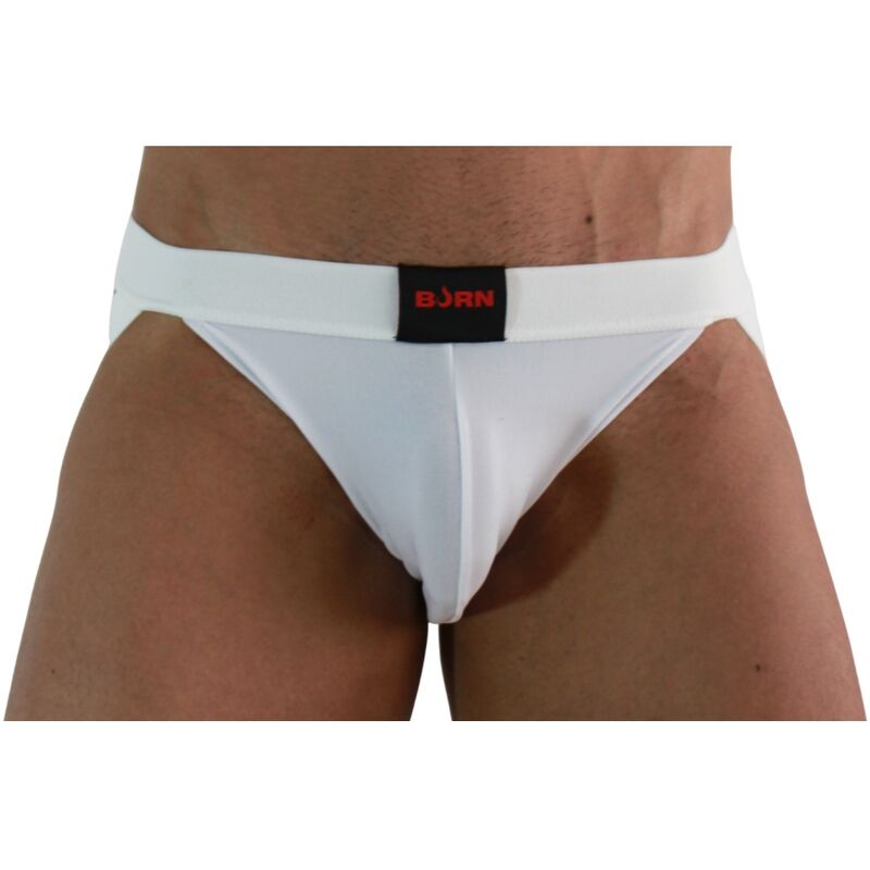 BURN - 007 WHITE LYCRA JOCK XL