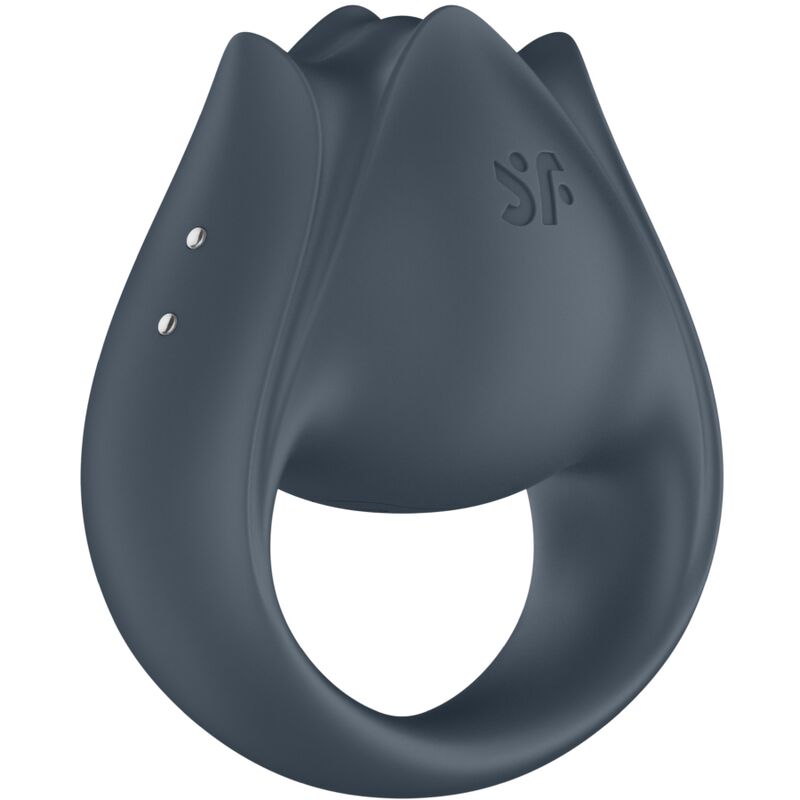 SATISFYER - PERFECT PAIR 2 MULTIVIBRATOR 2 IN 1 PENIS RING AND FINGER STIMULATOR GREY - 3