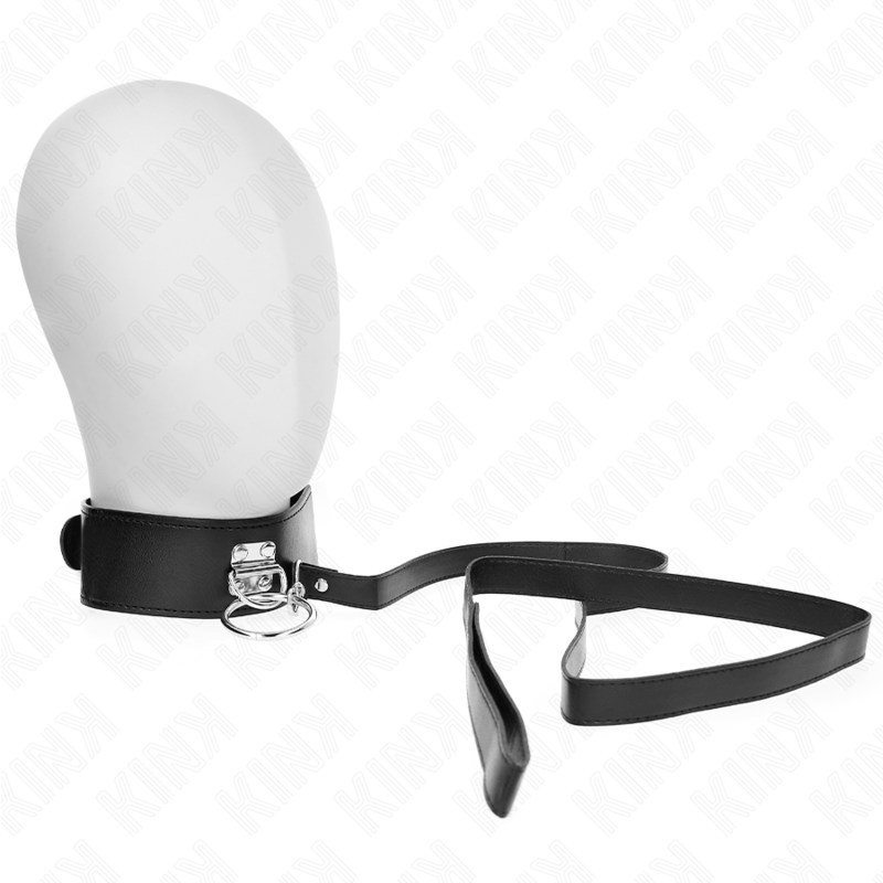 KINK - STUDDED LEASH 116 CM COLLAR WITH LEATHERETTE STRAP 50 X 5 CM - 6