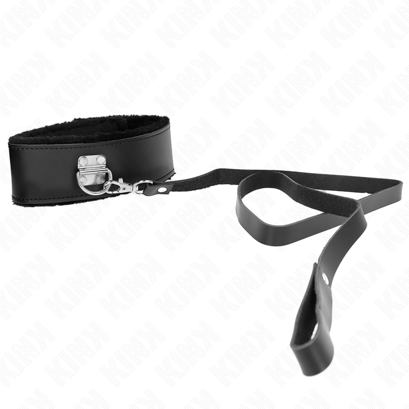 KINK - NECKLACE WITH BELT 116 CM WITH BLACK LEATHER STRAP ADJUSTABLE 40-48 CM X 6 CM - 2