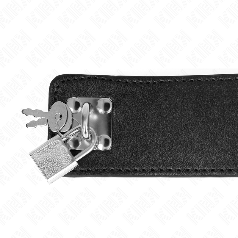 KINK - NECKLACE WITH BELT 65 CM WITH WIDE BLACK STRAP ADJUSTABLE 33.5-41 CM X 5 CM - 5