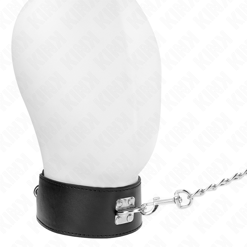 KINK - NECKLACE WITH BELT 65 CM WITH WIDE BLACK STRAP ADJUSTABLE 33.5-41 CM X 5 CM - 3