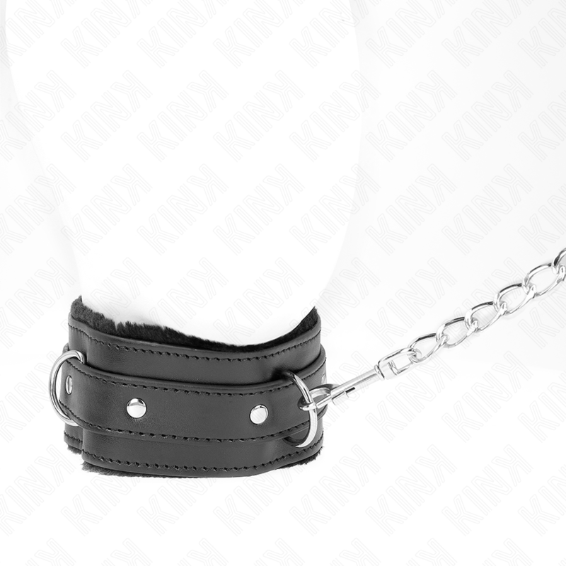 KINK - COLLAR WITH LEASH 65 CM WITH RESTRICTIONS BLACK 36-42 CM X 5.5 CM - 4