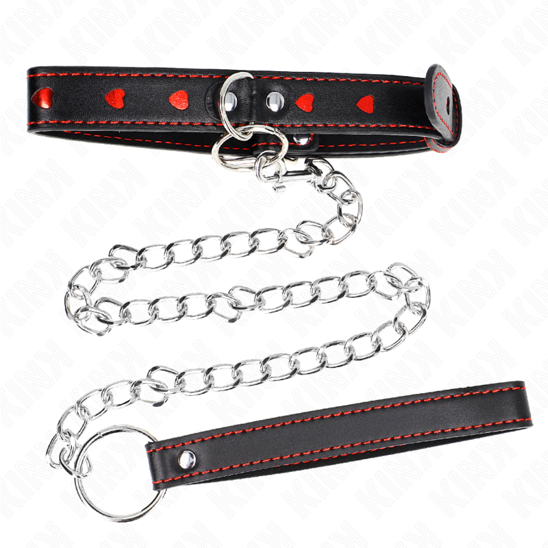 KINK - NECKLACE WITH 65 CM STRAP HEART DETAILS 52.5 X 2.5 CM