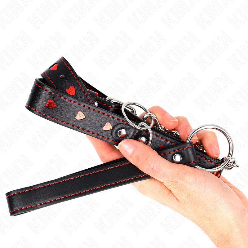 KINK - NECKLACE WITH 65 CM STRAP HEART DETAILS 52.5 X 2.5 CM