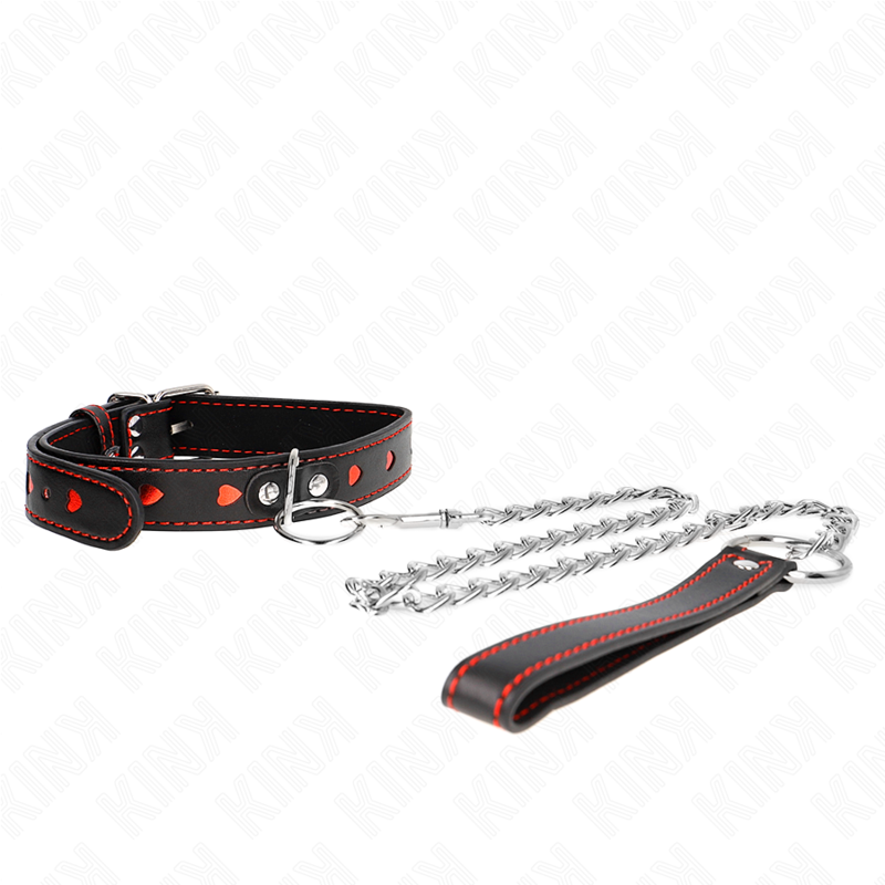 KINK - NECKLACE WITH 65 CM STRAP HEART DETAILS 52.5 X 2.5 CM