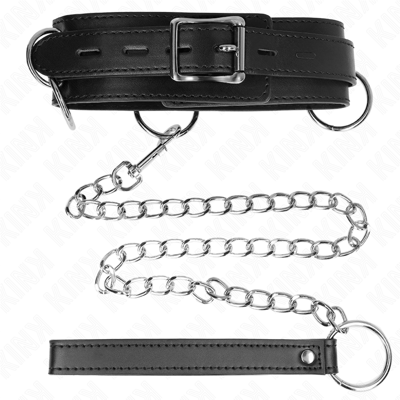 KINK - 3 RING SLAVERY NECKLACE WITH STRAP 80 CM 53 X 5 CM - 6